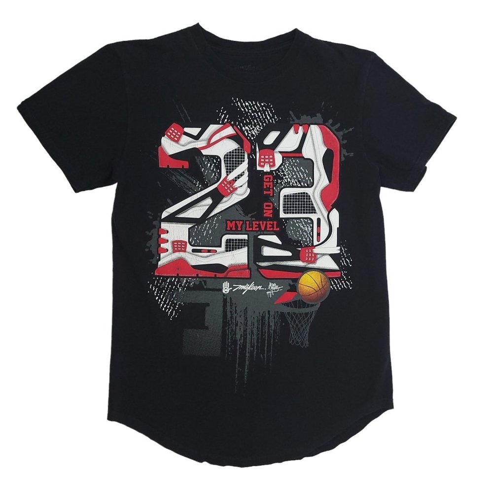 Vintage Miskeen Get On My Level 23 T Shirt Adult Size M Basketball Graphic Top